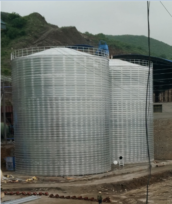 池州粮食钢板仓的安装全过程不用热焊接